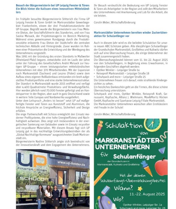 UP in der Markranstädt infomativ 08-2024