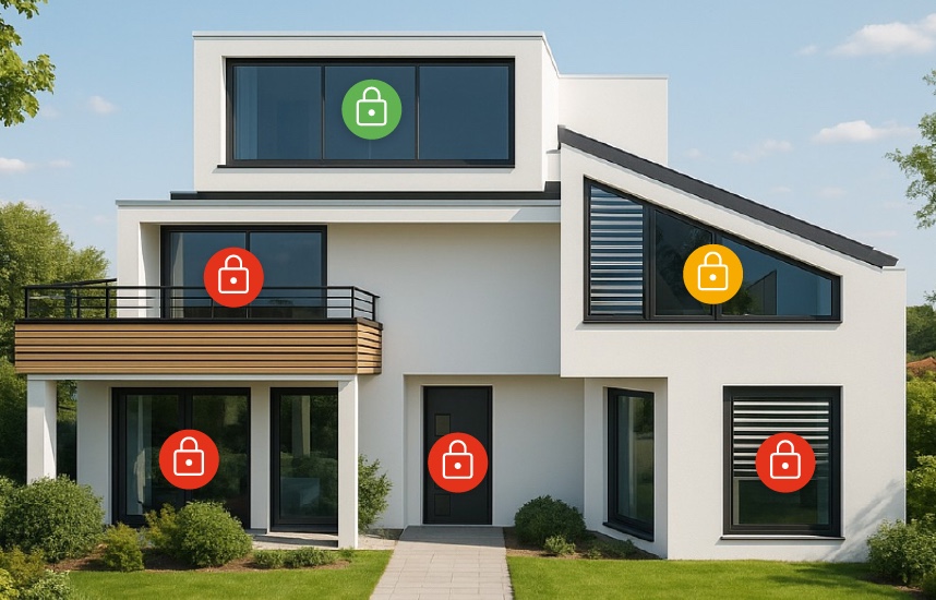 Symbolbild für ein einbruchsicheres Wohnhaus