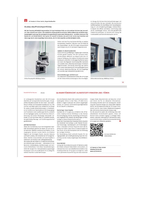 Vorschau Bauelemente Pressebericht Bau Ausgabe 08/2026